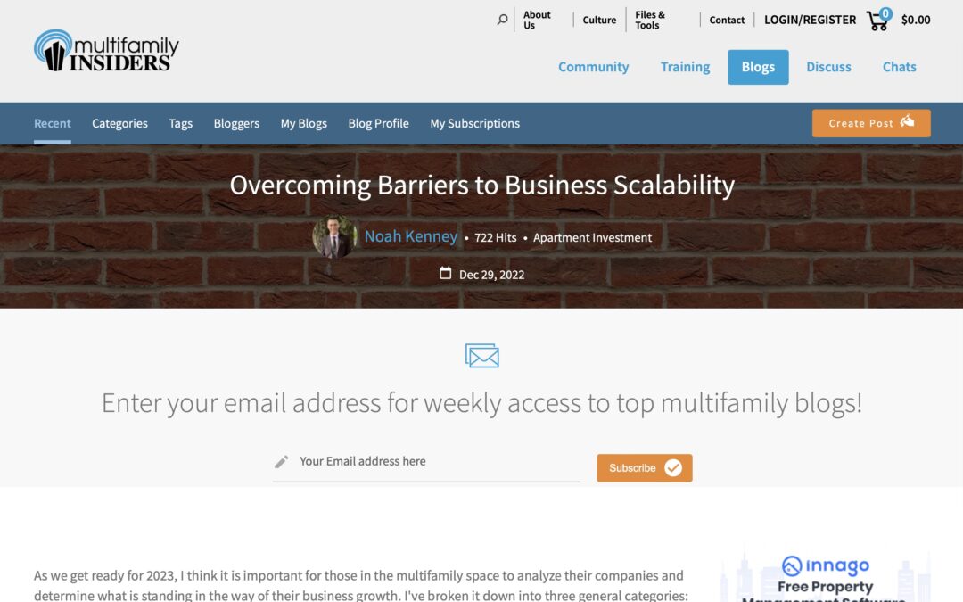 Overcoming Barriers to Business Scalability